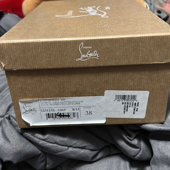 Christian Louboutin Silver Glitter “ Just Queen “ Heels - Picture 9 of 9